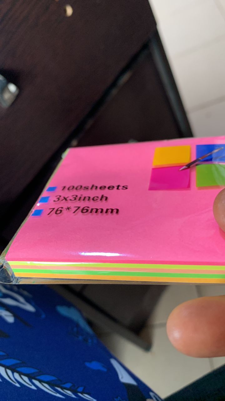 Neon Sticky Note Pad (100 Sheets)
